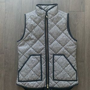 JCrew Puffer Vest - Herringbone Pattern